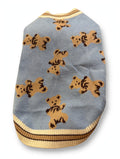 Small Dog Sweater – Blue Teddy Bear Knit, ~14 Inch