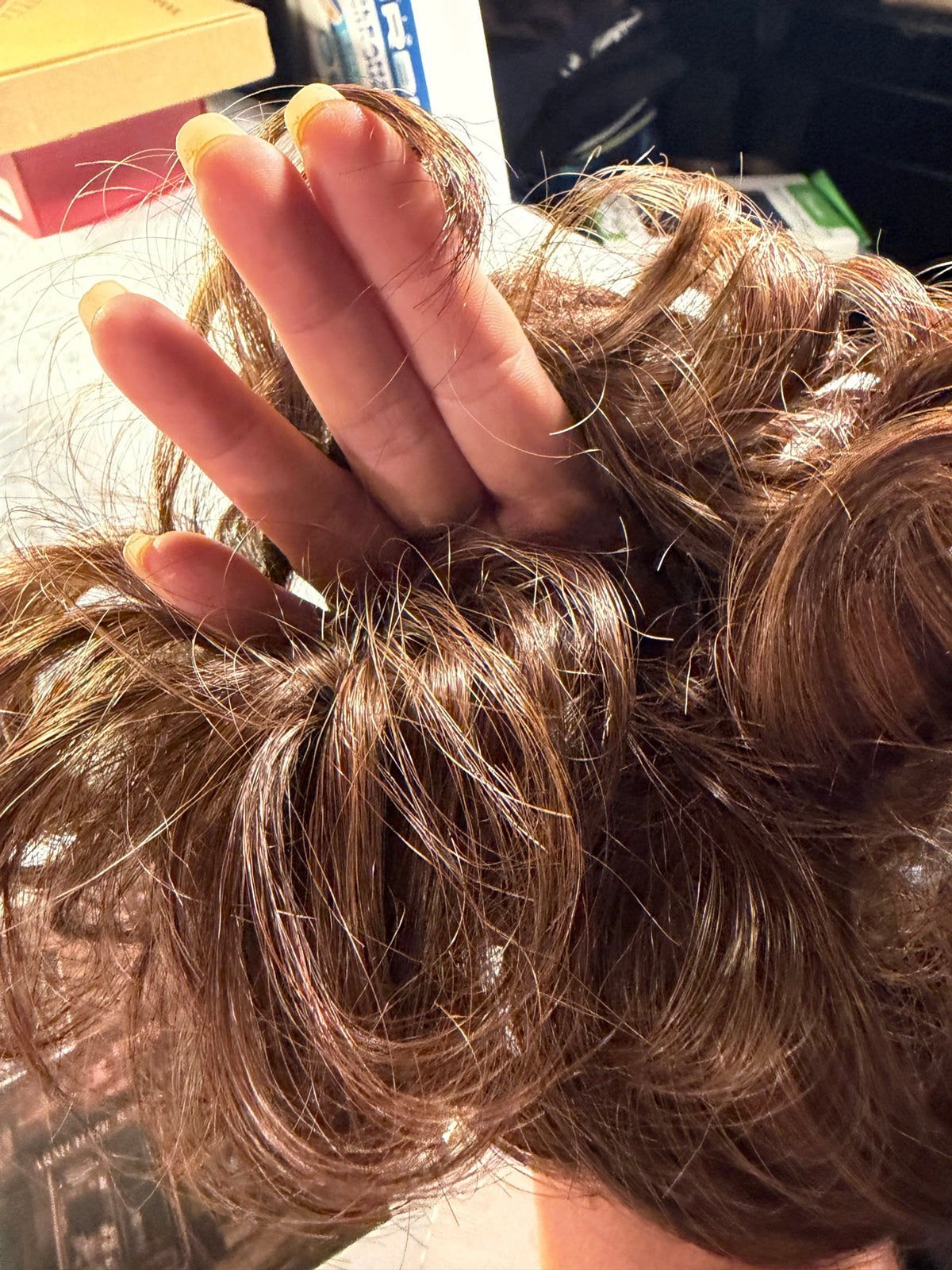 CJL HAIR Large Messy Bun Ponytail Hair Piece - Chocolate Multi